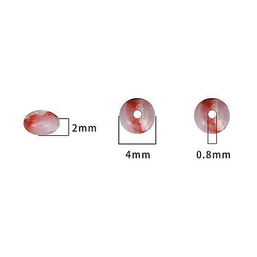 BEADIA Natural Shoushan Disk Stone Beads 4x2mm 160pcs Rondelle Loose Semi Gemstone Beads for Jewelry Making Design - color: Shoushan