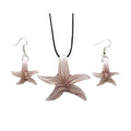 Glass Water Drop Shape Glaze Spiral Dangle Earrings Lampwork Handmade Glass Bead Geometric Earrings for Women Jewelry - color: Starfish
