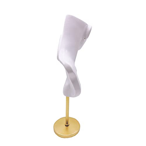 Jewelry Display Stand Jewelry Mannequin Bust Necklace Earring Display Holder Stand, Necklace Bust Jewelry Bust Stand Easel Rack for Selling Show Home Gift - color: White