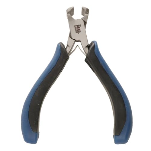 The Beadsmith Ergonomic End Cutter Tool – 5 inches (127mm) – Comfortable Ergonomic Grip, Double-Leaf Springs & Polished Steel Head – Extra-Fine Tips Precision to Medium Level Work - style: End Cutter
