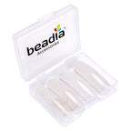 BEADIA Natural Curved Clear Quartz Stone Beads 36x10mm 4pcs for DIY Bracelet Jewelry Making - color: Clear Quartz