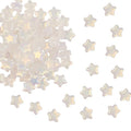 UR URLIFEHALL 100 Pcs Spray Painted Glass Star Beads AB Color Plated Frosted Glass Beads for Earring Bracelet Necklace DIY Craft Making - color: 100pcs-8x8.5x4mm-frosted white smoke glass star