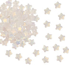 UR URLIFEHALL 100 Pcs Spray Painted Glass Star Beads AB Color Plated Frosted Glass Beads for Earring Bracelet Necklace DIY Craft Making - color: 100pcs-8x8.5x4mm-frosted white smoke glass star