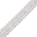 Natural White Quartz 8mm Gemstone Faceted Round Loose Strand Beads for DIY Necklace Bracelet Jewelry Making 15 Inch - color: White Quartz
