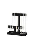 Bracelet and Necklace Holder,Velvet Jewelry Necklace Display Organizer Stand,bracelet Holder for Selling,Bracelet and Necklace Storage Tree (Style 2（Black+ Metal lid）) - style: Style 2（Black+ Metal lid）