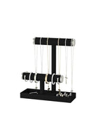 Bracelet and Necklace Holder,Velvet Jewelry Necklace Display Organizer Stand,bracelet Holder for Selling,Bracelet and Necklace Storage Tree (Style 2（Black+ Metal lid）) - style: Style 2（Black+ Metal lid）