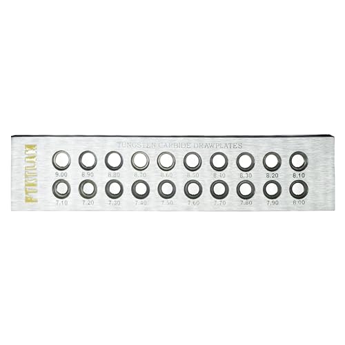 Jewelry Wire Drawplate Carbide Steel Round Draw Plate for Jewelry Wire Making (7.1-9.0mm, 20 Holes) - size: 7.1-9.0mm, 20 Holes