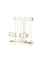 Bracelet and Necklace Holder,Velvet Jewelry Necklace Display Organizer Stand,bracelet Holder for Selling,Bracelet and Necklace Storage Tree (Style 2（Beige+ Metal lid）) - style: Style 2（Beige+ Metal lid）