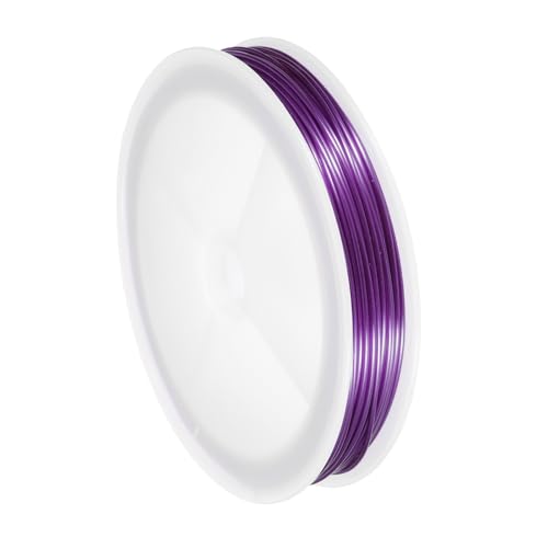 MECCANIXITY 18 Gauge Copper Wire for Jewelry Making Tarnish Resistant Beading Wire for Jewelry Making Crafts Supplies, Purple,49FT - color: Purple, size: 18 Gaugex49FT