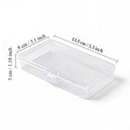 12 Pack Rectangular Clear Plastic Storage Containers Box with Hinged Lid for Beads and Other Small Craft Items (5.3 x 3.1 x 1.18 inch) - size: 5.3 x 3.1 x 1.18 inch