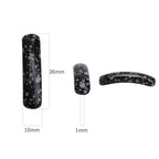 BEADIA Curved Snowflake Obsidian Stone Beads 36x10mm 4pcs for DIY Bracelet Jewelry Making - color: Snowflake Obsidian