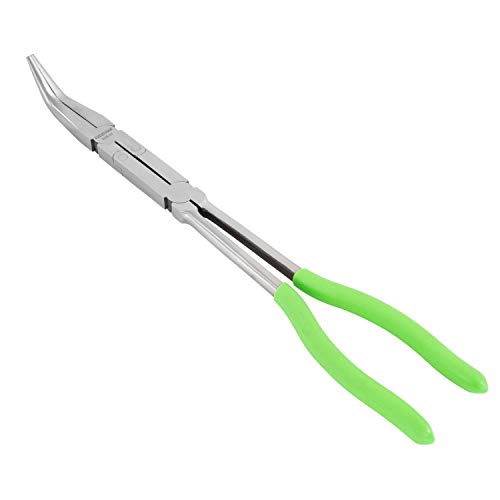 OEMTOOLS 22632 Long Needle Nose Pliers Set, 13" X-Type Pliers Set Kit, 45° Extended Reach, Rust Resistant, Heat-Treated Steel Construction, Automotive, Construction, and Jewelry Making Tools - style: 2 piece set