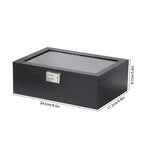 Bracelet Display Holder with Rods for Bangles Watches, Jewelry Organizer Box Storage Case with Clear Lid (Black) - color: Black
