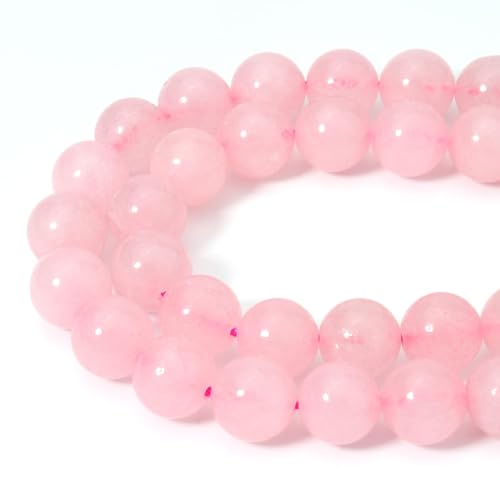 35pcs 10mm Natural Rose Quartz Gemstone Beads Energy Healing Crystal Round Loose Stone Beads for Jewelry Making, DIY Bracelets Necklaces - color: Rose Quartz, size: 10mm