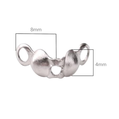 304 Stainless Steel End Caps 4x8mm 400pcs Knot Covers for Jewelry DIY Making and Repairing - color: End Caps, size: 4x8mm