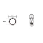 BEADIA Stainless Steel Spacer Beads 5x2mm Rondelle Loose Charm Caps Beads for DIY Jewelry Making 100pcs with 3mm Hole - color: 5x2mm 3mm