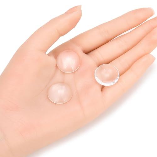 Adabele 50pcs Transparent Glass Dome Cabochons 20mm Non-calibrated Clear Round Cab Tiles for Photo Cameo Resin Bezel Pendant Craft Jewelry Making CF68-20 - size: 20mm (0.79 inch)