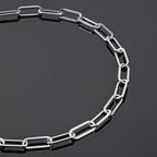 UMAOKANG 6.6 Feet Stainless Steel Chains for Jewelry Making Paperclip Link Craft Chain Roll with Jump Rings and Lobster Clasps - color: Paperclip Silver