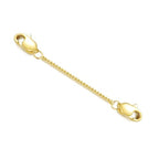 10K Yellow Gold 1"/2"/3" Necklace Extender Chain with Double Clasps, 10K Gold Necklace Extender Bracelet Anklet Extension Chain, Bracelet Extender 10K Gold - size: 1inch, style: Style 8