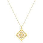 Tasiso Gold Pendant Necklace for Women 14K Gold Plated Coin CZ Pendant Necklace Adjustable Chain Disc Round Dainty Charm Necklace Trendy Jewelry Gift - style: CZ