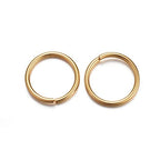 HDSupplies 100 Pieces - 304 Gold Tone Stainless Steel Jump Rings - 12mm - 17 Gauge (1.2mm Thickness) - color: Gold Tone Stainless Steel, size: 12mm / 1.2mm Thick / 17 Gauge
