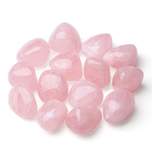 MAIBAOTA Rose Quartz Crystals Natural Healing Crystals Bulk Polished Tumbled Crystals Stones Rocks Energy Balance Crystal Gemstones Vase Filler Decorative Stones Reiki Witch Quartz Crstal - color: Pink-rose Quartz Crystal, size: 100 g