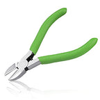 Precision Diagonal Cutting Pliers 4-Inch Wire Cutters Diagonal Side Cutters Small Wire Flush Cutters Spring Loaded Wire Snips for Jewelry Making Cutting Plastic Cable Ties - style: Diagonal Pliers