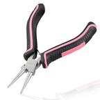 5-Inch Round Nose Pliers for Jewelry Making Wire Looping Plier Smooth Jaws Wire Bending Pliers Jewelry Making Tool Precision DIY Hand Tool for Wire Looping Wrapping, Pink Tool for Women - style: Round Nose Pliers