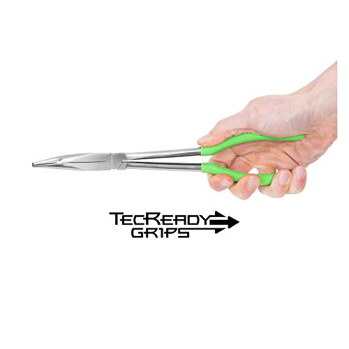 OEMTOOLS 22622 Angled Needle Nose Pliers 45°, Long Needle Nose Pliers, Rust Resistant, Heat-Treated Steel Construction, Automotive, Construction, and Jewelry Making Tools - style: 11 inch 45 degree long nose pliers