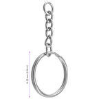 JEUIHAU 400 PCS Split Key Rings with Chains,1 Inch (25mm) Silver Keychain Ring with Open Jump Rings