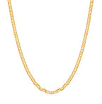 Barzel 18K Gold Plated Mariner Chain Necklace for Women, Flat Marina - Made in Brazil - color: 3MM Gold, size: 20 Inches