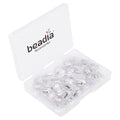 BEADIA Natural Faceted Clear Quartz Rondelle Disk Stone Beads 10x5mm 37cm for DIY Chain Jewelry Making - color: Clear Quartz