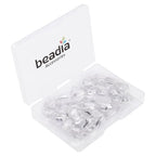 BEADIA Natural Faceted Clear Quartz Rondelle Disk Stone Beads 10x5mm 37cm for DIY Chain Jewelry Making - color: Clear Quartz