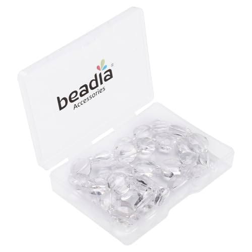 BEADIA Natural Faceted Clear Quartz Rondelle Disk Stone Beads 10x5mm 37cm for DIY Chain Jewelry Making - color: Clear Quartz