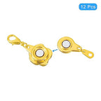 uxcell 12Pcs Jewelry Clasps, Rose Clasps Locking Closures with Lobster Clasps for Bracelet Necklace Jewelry Making, Gold - color: Gold
