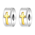 Clip Stopper Spacer Charms for Bracelets Necklaces, Compatible with Pandora,Jewery Mking DIY - style: Cross Clip