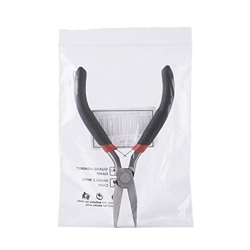 Beadthoven 1Set Flat Nose Pliers 5 Inch Smooth Jaw Pliers for Jewelry Making Wire Rapping Bending Gunmetal - color: Gunmetal, size: Flat Nose Pliers