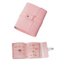 LAKE OF FIRE Earring Holder Organizer with Foldable Book Design Jewelry Book Organizer, Portable Pu Leather Travel Earring Case(Pink) - color: Pink