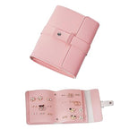 LAKE OF FIRE Earring Holder Organizer with Foldable Book Design Jewelry Book Organizer, Portable Pu Leather Travel Earring Case(Pink) - color: Pink