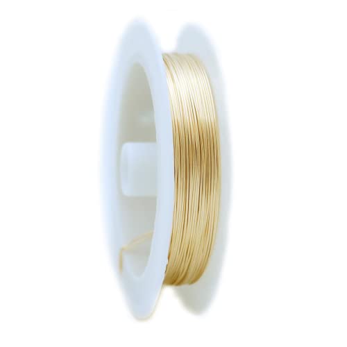 24 Gauge, 14/20 Yellow Gold Filled Wire (Half Round) Half Hard 14K Gold Filled Made in USA - 25FT by CRAFT WIRE - size: 24 Gauge, style: 25 Feet