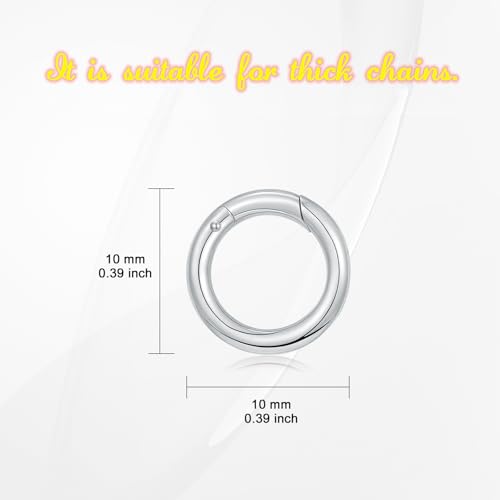 14K Gold Jewelry Clasp Necklace Extender Clasp Bracelet Extension Connector for DIY Necklace Bracelet Anklet Jewelry Making (Style 4-White) - size: Style 4-White