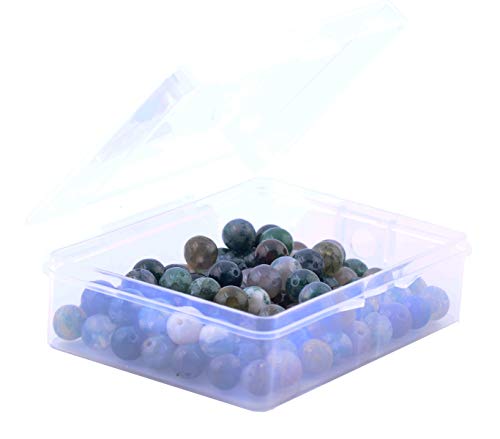 Natural Stone Beads 100pcs 6mm India Agate Round Genuine Real Stone Beading Loose Gemstone Hole Size 1mm DIY Smooth Beads for Bracelet Necklace Earrings Jewelry Making (India Agate, 6mm) - color: India Agate Green, size: 6mm