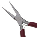 The Beadsmith Long Chain Nose Pliers – 6.25-Inches (160 mm) Jewelry-Making Tool w/Polished Steel Head, PVC Comfort Grip, & Double-Leaf Springs - size: 5.5inches