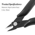 Bivethoi 3pcs Micro Wire Cutters Flush Cut Snips, Small Diagonal Cutters 3D Printer Filament Pliers Tool, Mini Tiny Nippers Zip Tie Cutters for Jewelry Making Model (5 Inch, Black) - color: Black