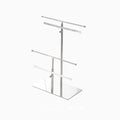 Jewelry Organizer Stand Tree, Tiered Jewelry Display Stand, Metal Tabletop Free Standing Necklace Earring Bracelet Ring Holder Organizer (Silver)