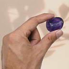 Amazing Gemstone Amethyst Crystal Tumbled Stones Polished Rocks - Natural Gem Stones for Healing - DIY Crystals for Protection (1 Piece) - color: Amethyst