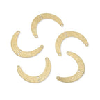 20pcs Adabele Brushed Raw Brass 29mm Moon Connector Link 4-Hole Earring Findings Unplated/Uncoated for DIY Craft Jewelry Making CF-C2 - size: Moon (4-Hole)