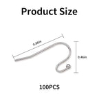 100Pcs Stainless Steel Earring Hooks French Hook Ear Wires for Earrings Jewelry Making Sterling Silver Wire Findings Dangle Pieces for DIY Craft Accessories