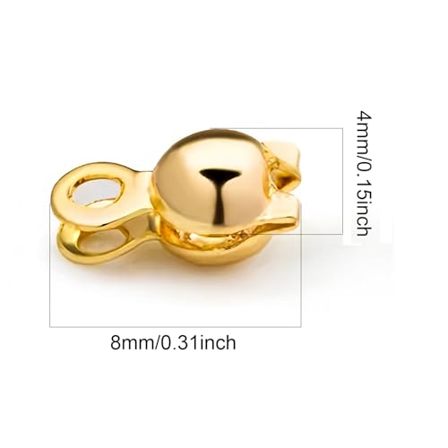 100 Pcs 18K Gold Crimp Beads for Jewelry Making - 4mm Crimp Bead Covers, Knot Covers for Jewelry Making, Knot Covers Clamshell Fold-Over Bead Covers for DIY Bracelets Necklaces - color: Gold