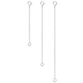 3 Pcs 925 Sterling Silver Necklace Extenders for Women Durable Strong Removable Necklace Bracelet Anklet Extension Jewelry Making Chains - color: 2 3 4 Inch, Silver